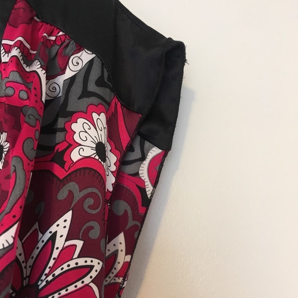 NWT 100% Silk Pink and Black High Waist Dress - Picture 7 of 13